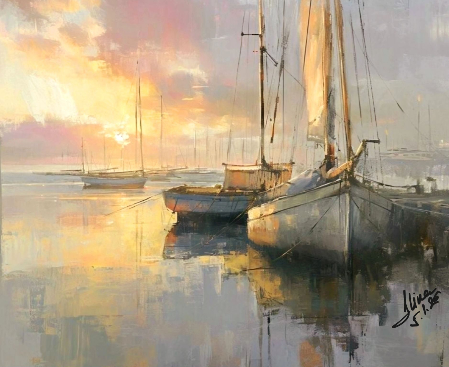 ArteDiAlina.com painting: Tired sun